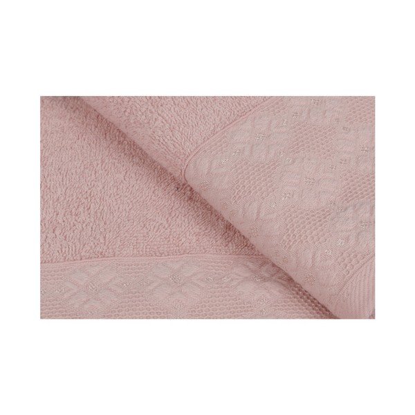Sada 2 růžových bavlněných ručníků v odstínu dusty rose Provence, 50 x 90 cm-image-4