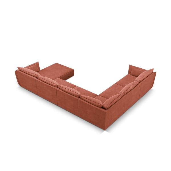 Červená rohová pohovka (levý roh) Vanda – Mazzini Sofas-image-3