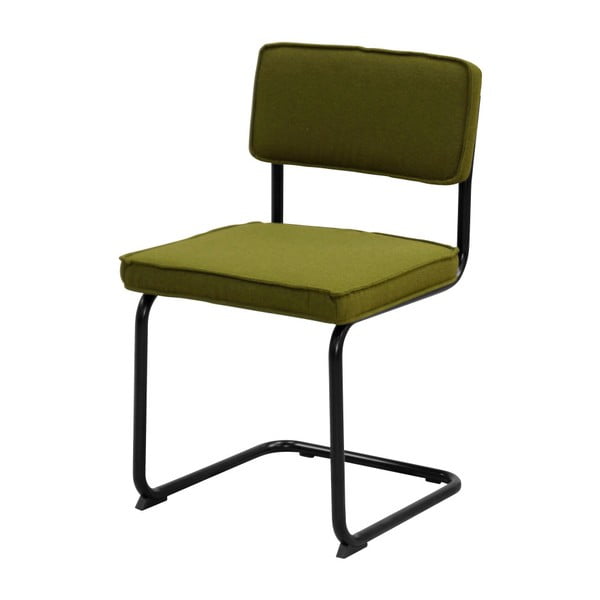 Zelená židle s černým podnožím Aemely