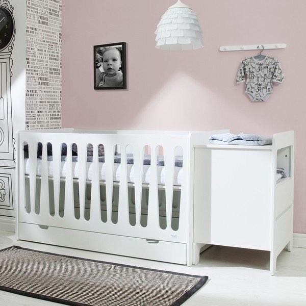 Bílá zásuvka pod postýlku Pinio Moon, 70 x 140 cm-image-2