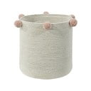 Krémový látkový dětský koš na hračky ø 30x30 cm Bubbly – Lorena Canals