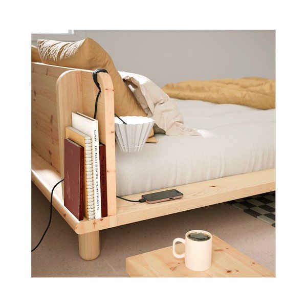 Dvoulůžková postel z borovicového dřeva s roštem 160x200 cm Peek – Karup Design-image-4