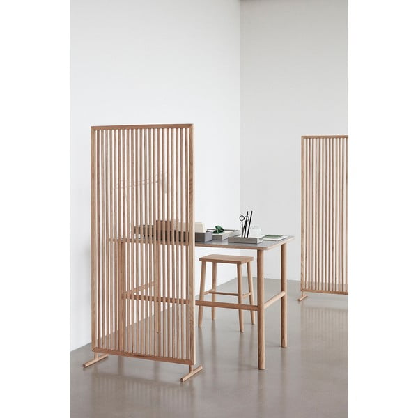 Barová stolička z dubového dřeva v přírodní barvě (výška sedáku 52 cm) Folk – Hübsch-image-1