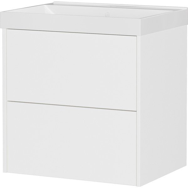 Bílá matná závěsná skříňka pod umyvadlo 61x65 cm Bodera – Germania