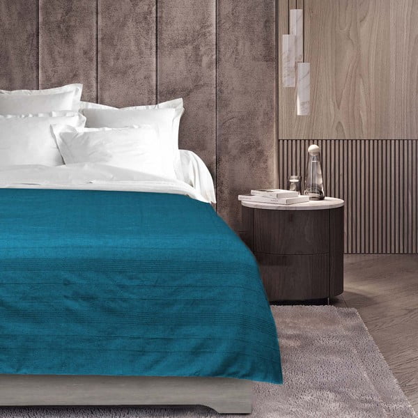 Modrý přehoz 220x240 cm Lucile – douceur d'intérieur-image-1