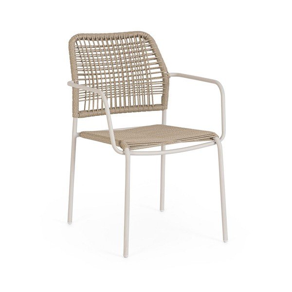 Béžová/v přírodní barvě kovová zahradní židle Jable – Bizzotto