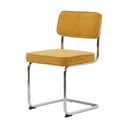 Žlutá manšestrová jídelní židle Rupert – Unique Furniture