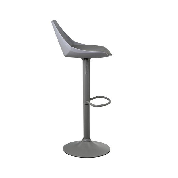 Šedé barové židle s nastavitelnou výškou z imitace kůže v sadě 2 ks (výška sedáku 56,5 cm) – Casa Selección-image-1