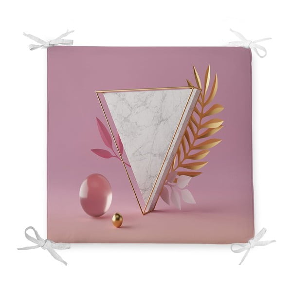 Podsedák s příměsí bavlny Minimalist Cushion Covers Marble Triangle, 42 x 42 cm