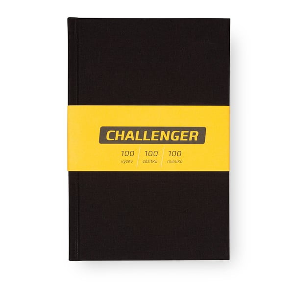 Černý motivační zápisník pro muže Bloque. Challenger