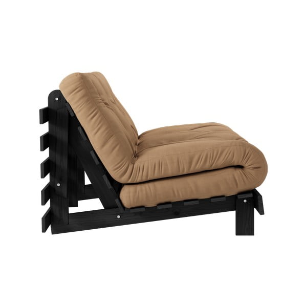 Hnědá rozkládací pohovka 140 cm Roots Black Night – Karup Design-image-4