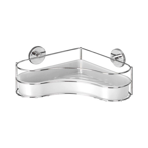 Samodržící rohová polička s miskou Wenko Vacuum-Loc Milazzo, nosnost až 33 kg-image-2