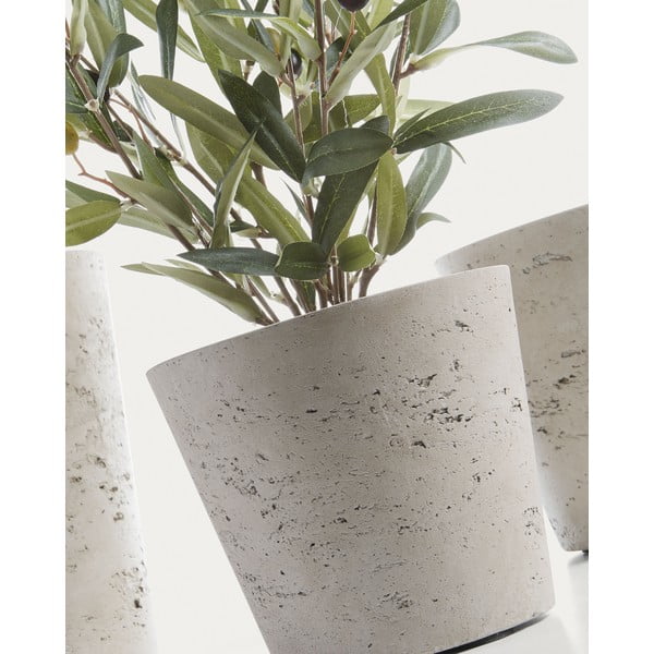Betonové květináče v sadě 3 ks ø 23,5 cm Low – Kave Home-image-2
