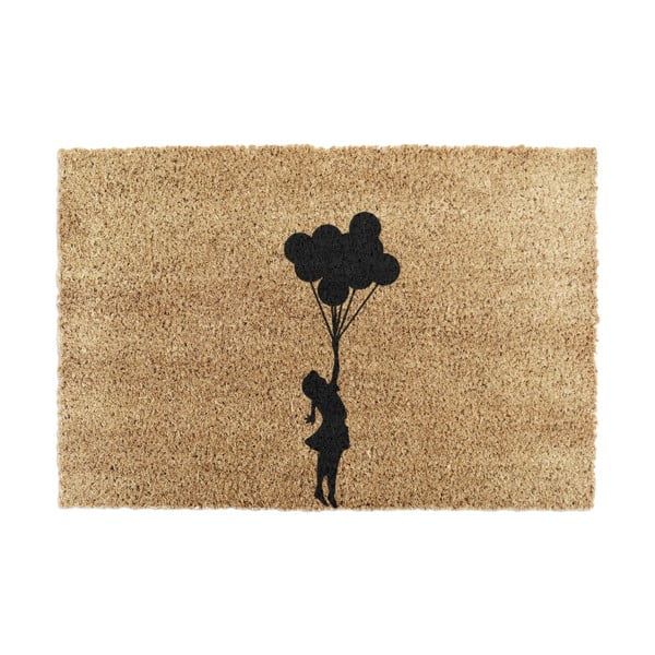 Rohožka z kokosového vlákna 40x60 cm Flying Balloon Girl – Artsy Doormats