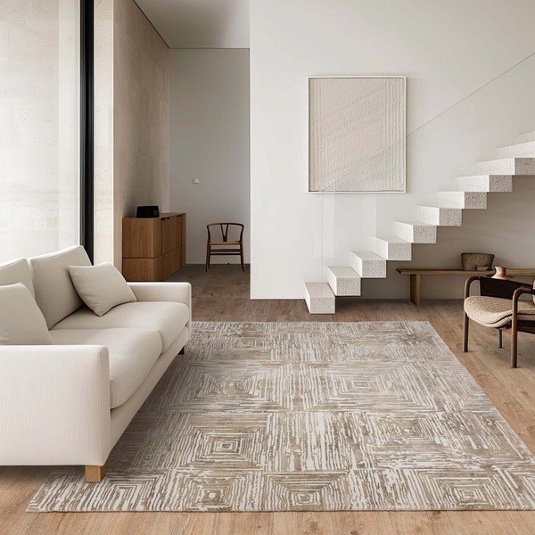Béžový koberec 80x150 cm Kuza Lines Beige – Asiatic Carpets-image-1