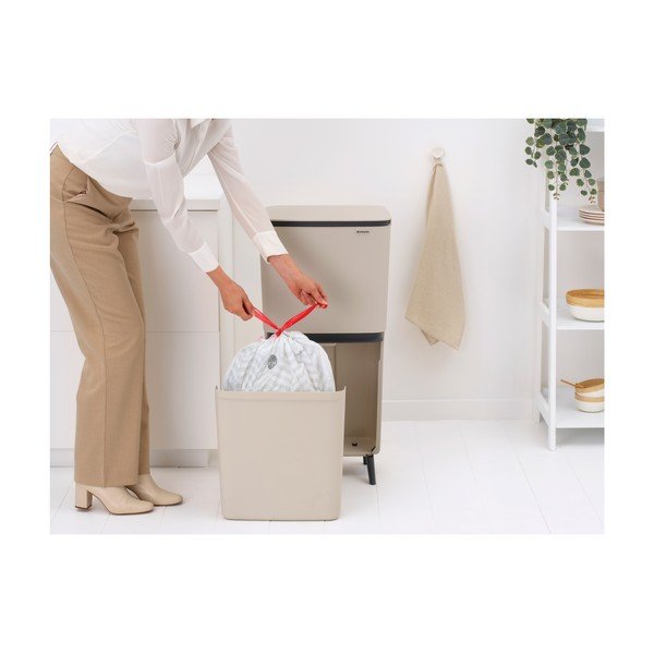 Světle šedý plastový odpadkový koš 20+25 l na tříděný odpad SortUp Recycle Hi – Brabantia-image-3
