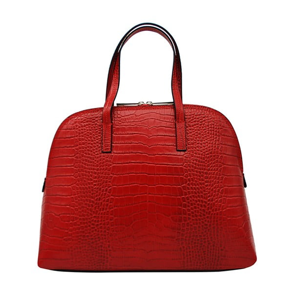 Tmavě červená kabelka z pravé kůže Andrea Cardone Lumilo Duro