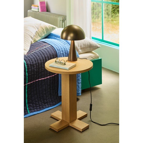 Kulatý odkládací stolek v dekoru dubu ø 45 cm Koohi – Hübsch-image-1