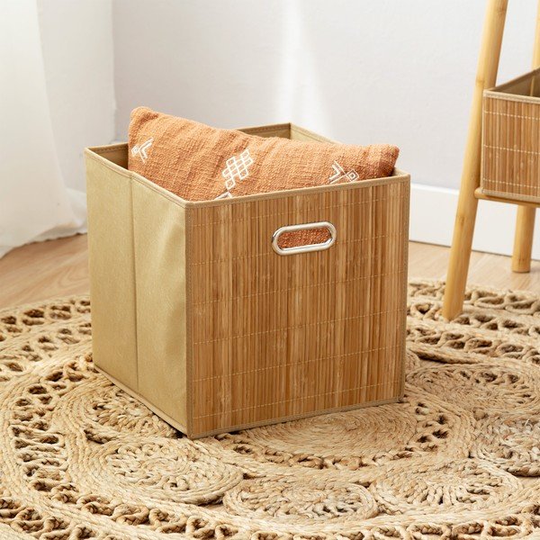 Bambusový košík do regálu 31x31x31 cm Anji – Compactor-image-1