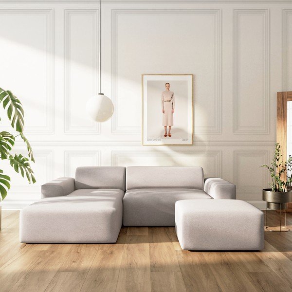 Šedá sametová podnožka Villet – Rodier-image-1