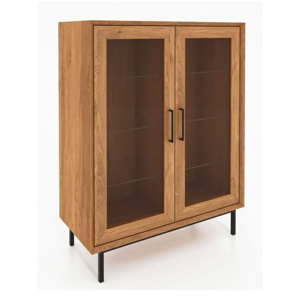 Vitrína z dubového dřeva v přírodní barvě 97x125 cm Abies – The Beds-image-3