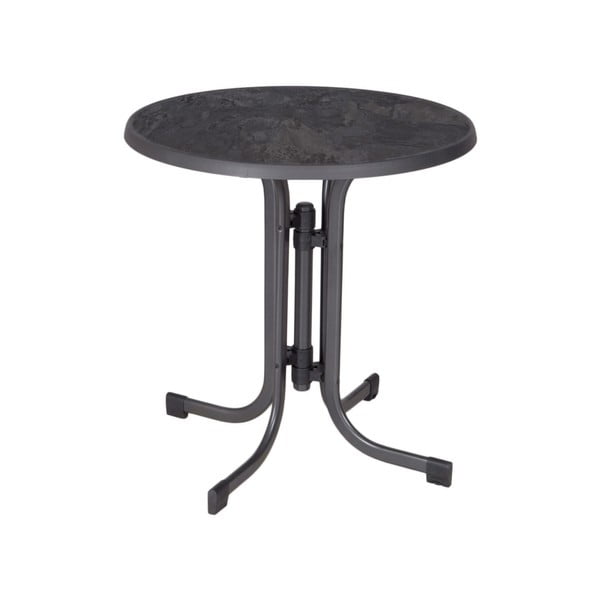 Kovový kulatý zahradní jídelní stůl ø 70 cm Pizarra – Dajar-image-1