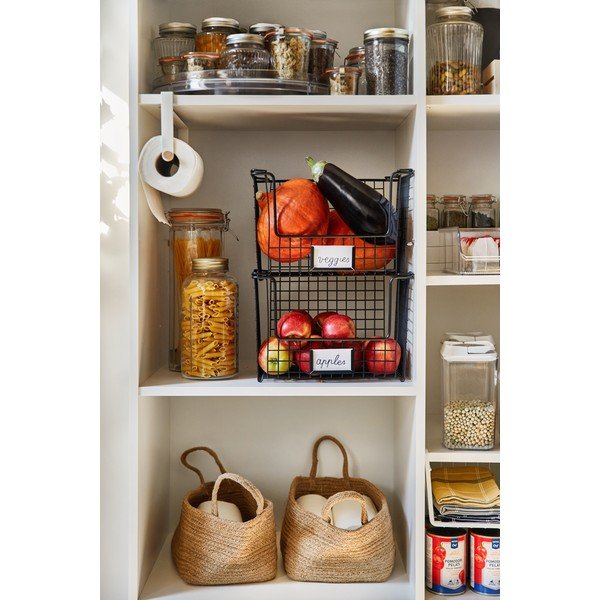 Černý kovový košík iDesign Classico, 31 x 25,5 cm-image-2