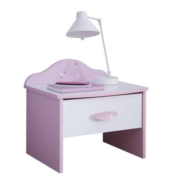 Růžový noční stolek Demeyere Papillon