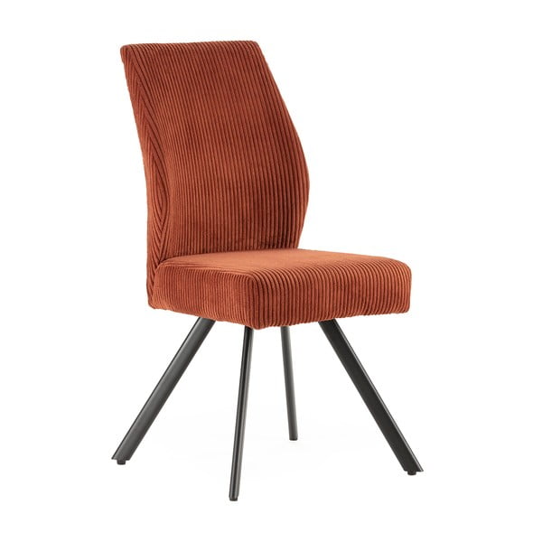 Oranžové manšestrové jídelní židle v sadě 2 ks Anibal – Marckeric