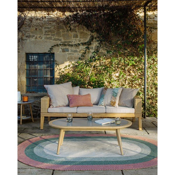 Zahradní stolek z eukalyptového dřeva s betonovou deskou Kave Home Glynis Nina-image-4