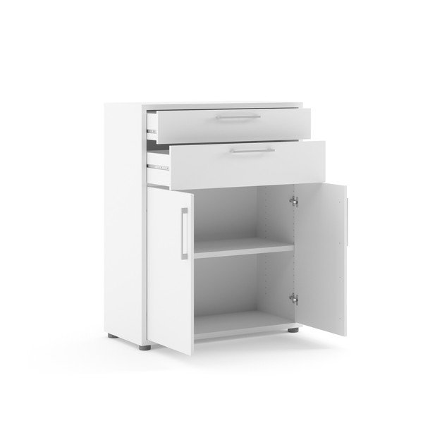 Bílá modulární knihovna 89x113 cm Prima – Tvilum-image-1