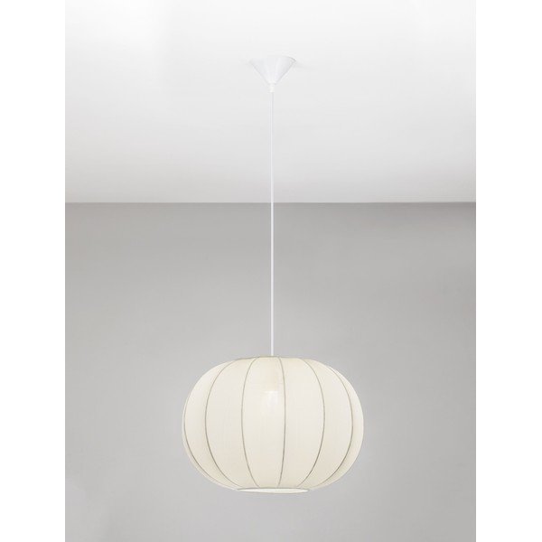 Matně bílé látkové závěsné svítidlo ø 50 cm Delina – Nova Luce-image-3