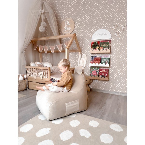 Béžový dětský sedací vak Funny Bunny – The Brooklyn Kids-image-2