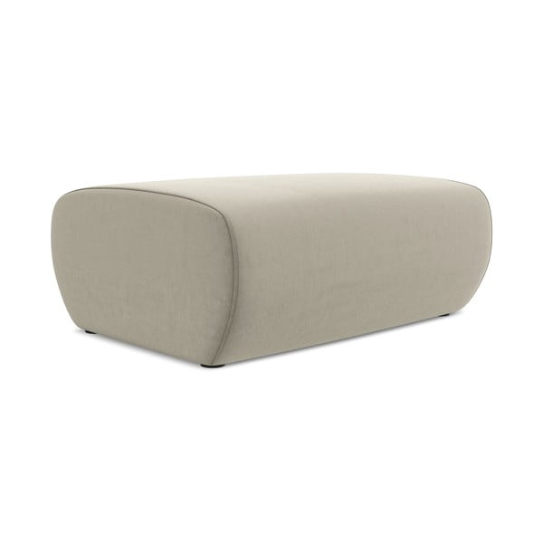 Béžová sametová podnožka Kapua – Makamii-image-1