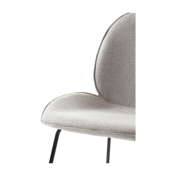 Šedá jídelní židle s kovovým podnožím Canett Hella-image-4