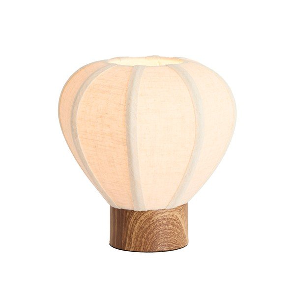 Krémová kovová stolní lampa s textilním stínidlem (výška 23,5 cm) Kyzo – Light & Living-image-1