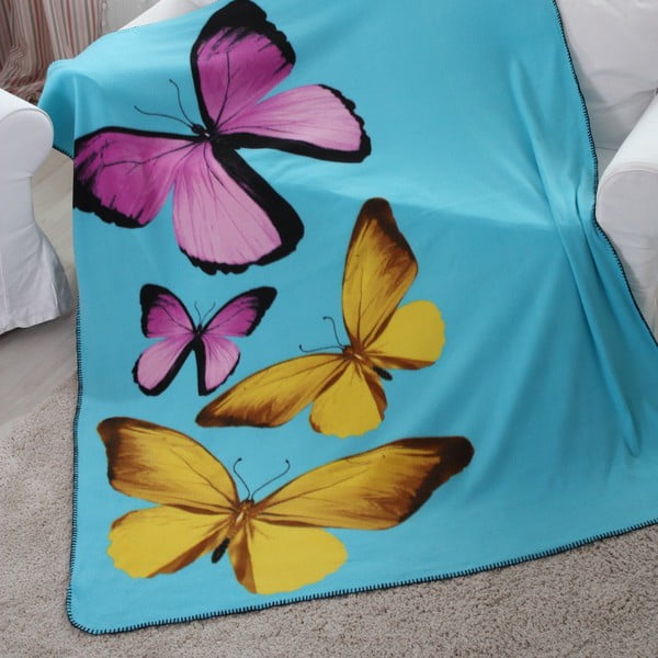 Fleecová deka Polar Butterfly, 150x200 cm