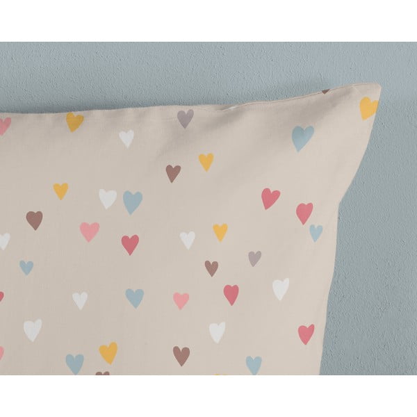 Hnědé/béžové bavlněné dětské povlečení na jednolůžko 140x200 cm Hugs – Good Morning-image-3