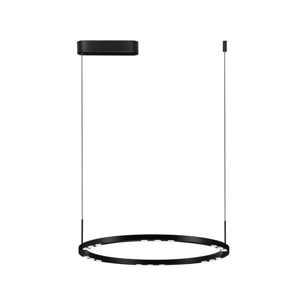 Matně černé hliníkové LED stmívatelné závěsné svítidlo ø 60 cm Lunette – Nova Luce