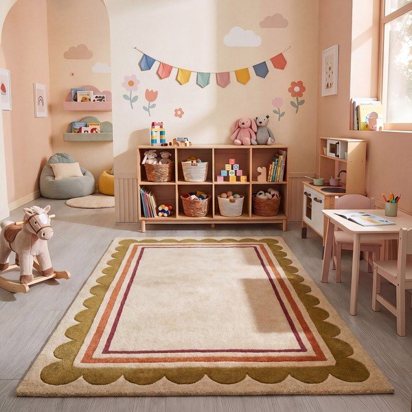 Ručně tkaný vlněný koberec v přírodní barvě 120x170 cm Lois – Flair Rugs-image-1