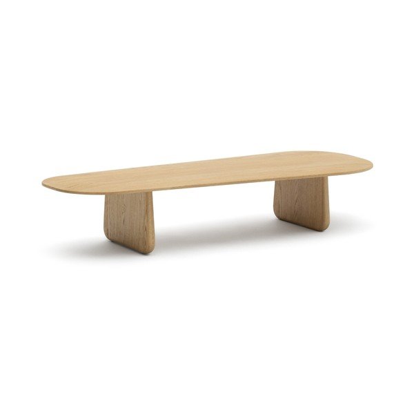 Konferenční stolek z dubového dřeva v přírodní barvě 64x146 cm Pirita – Kave Home