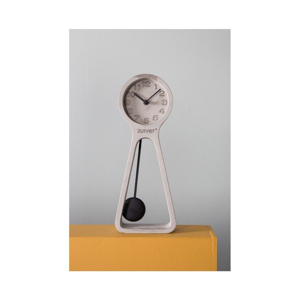 Šedé betonové stolní hodiny Zuiver Pendulum-image-4