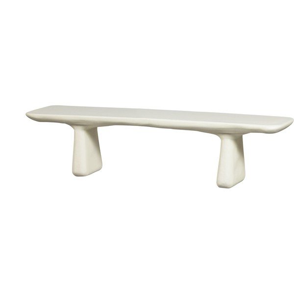 Slonovinová plastová zahradní lavice Loggia – WOOOD-image-2