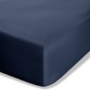 Tmavě modré napínací perkálové prostěradlo 150x200 cm Easy Iron Percale – Catherine Lansfield