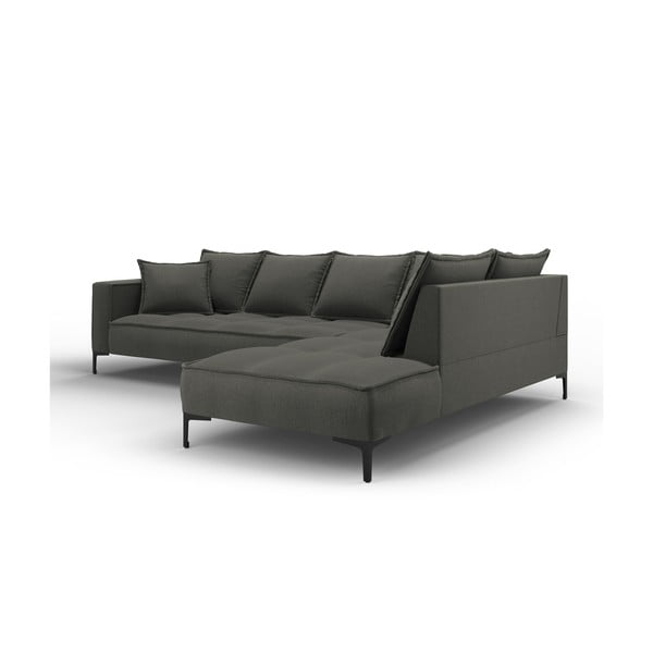 Tmavě šedá rohová pohovka Interieurs 86 Zelda, pravý roh-image-3