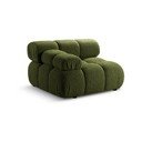 Zelený modul pohovky z textilie bouclé (levý roh) Bellis – Micadoni Home