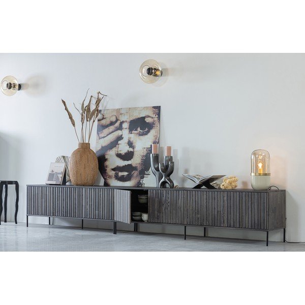 Hnědý TV stolek v dekoru jasanu 150x56x44 cm Gravure – WOOOD-image-4