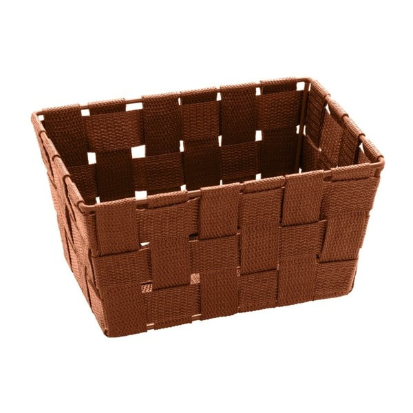 Hnědý úložný košík Wenko Adria, 14 x 19 cm