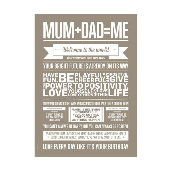 Autorský plakát Mum+Dad=Me, A3