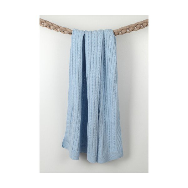 Světle modrá dětská deka s příměsí bavlny Homemania Decor Lexie, 90 x 90 cm-image-1